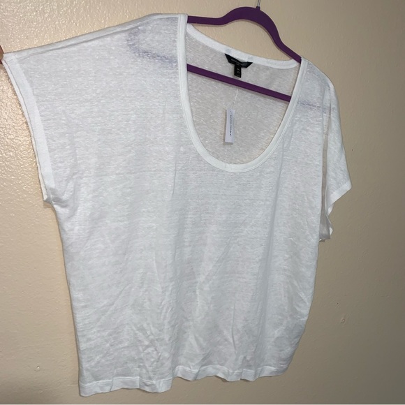 NWT Banana Republic 100% Linen White Tee T-Shirt Women’s Size XXL - Picture 3 of 12